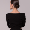 Black-sweater-and-shorts-