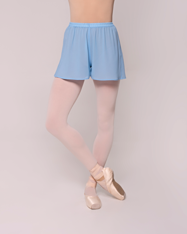chiffon shorts light blue